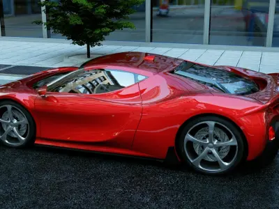 Generic Supercar v27 Low-poly 3D model