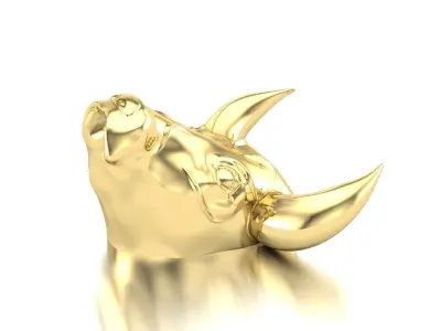 bull head pendant 3D print model