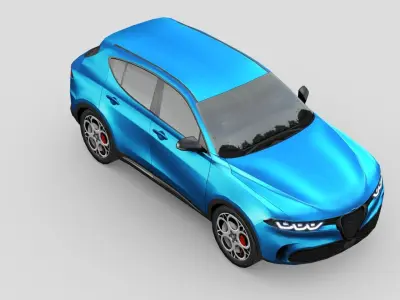 Alfa Romeo Tonale 2023 Low-poly 3D model
