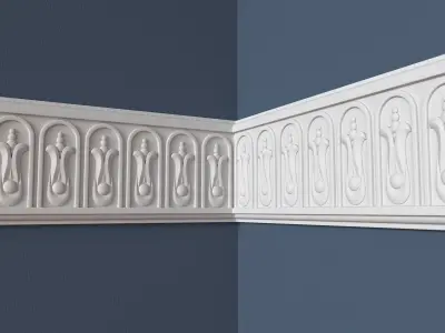 Frieze crown moulding 3D model