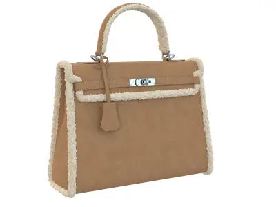 Hermes Kelly Fur Low-poly 3D model