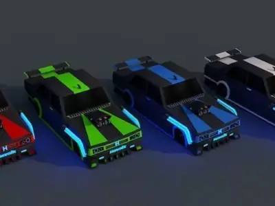 3D EAGLE CAR  Low-poly 3D model