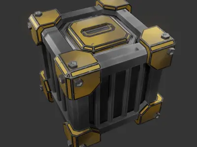 Sci-fi crate Low-poly 3D model