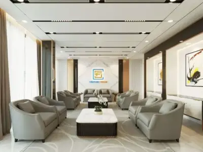  Office Room Interior Model 3D model