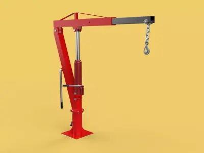 SWIVEL LIFTING CRANE WINCH HOIST HOOK PICKUP TRUCK JIB SLEWING 3D model