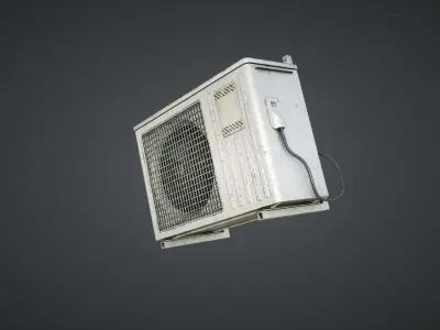 External air conditioner Low-poly 3D model