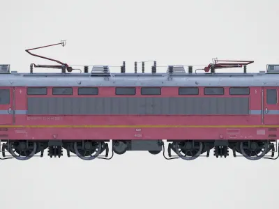 Bulgarian Railways Skoda 68E Low-poly 3D model