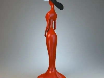 Statuette of Woman in a Hat P 3D print model