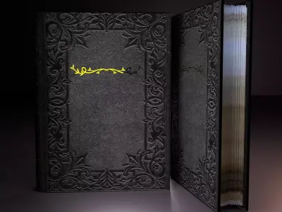 Old book with animation  3D model Low-poly 3D model