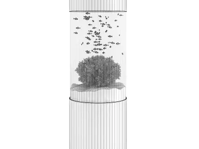 Cylindrical Aquarium 3D model
