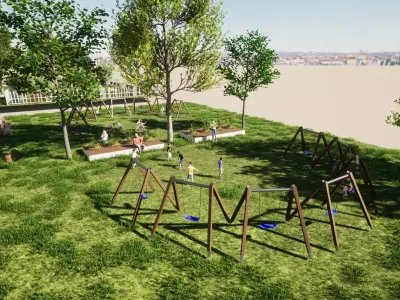 PUBLIC SPACE  for Twinmotion and Unreal Engine 4 3D model