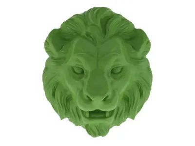 Lion Head 02 - 3D Printable 3D print model