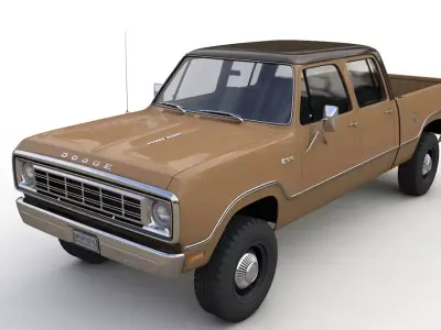 Dodge Power Wagon Crewcab 1976 3D model
