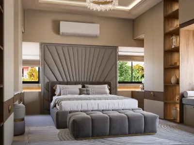 Modern Luxury Bedroom Interior  3D model