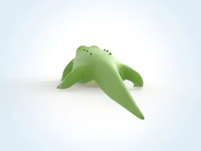 Gharial Crocodile 3D model