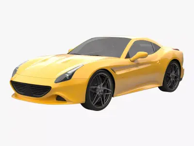 Generic Sport Car Simple Interior 3D model