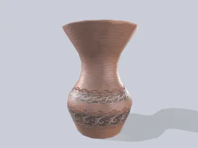 Clay pot Low-poly 3D model
