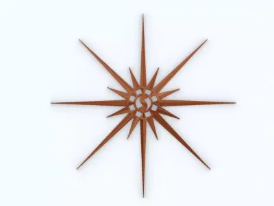 Geometrical Star 3D print model