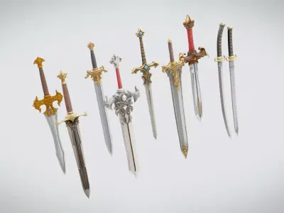Swords Pack Collection Low-poly 3D model
