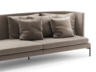 Living Divani sofa Clan 3seats 3D model