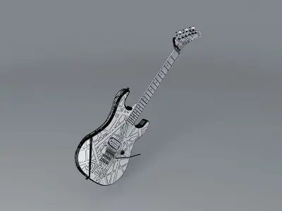 Eddie Van Halen Kramer 5150 guitar Free 3D model