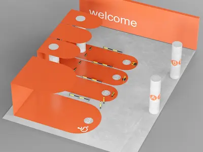 Car park accessories pack 3D model