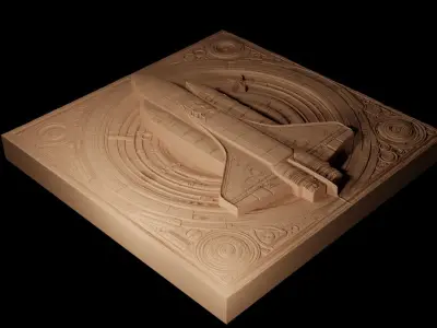Space Shuttle CNC 3d Print High Relief Sand Casting 3D print model