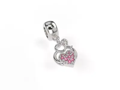 Girl Heart Charm 3D print model