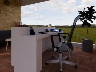 Office Reception Area 3D model