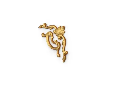 Classic carved corner decor ornament 372 3D model