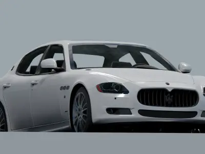 Maserati Quattroporte - Photorealistic Low-poly 3D model