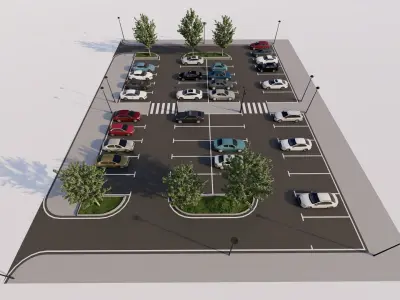 Parking-Parking Lot 3D model