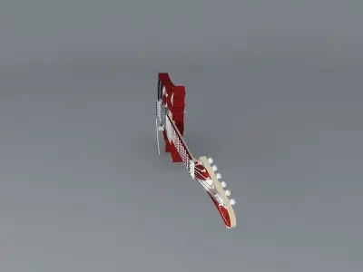 Map of America guitar Free 3D model