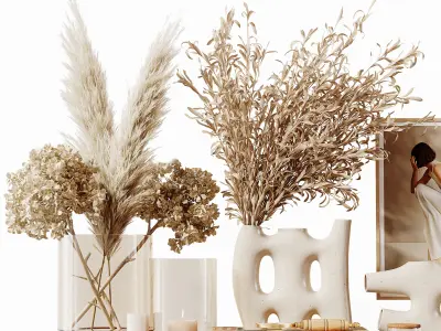 Decorative Set 253 Low-poly 3D model