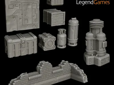 LegendGames Post Apocalypse V8 Interceptor set 3D print model