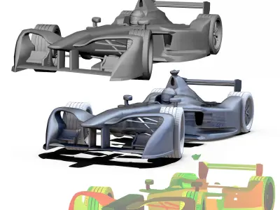 Spark SRT 01E Low-poly 3D model