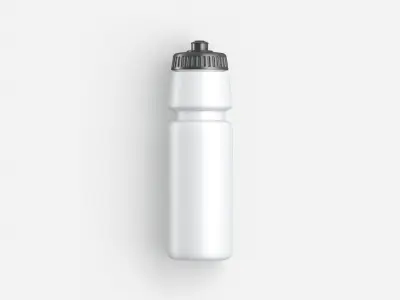 Plastic Sport Bottle - water botle with cap Low-poly 3D model