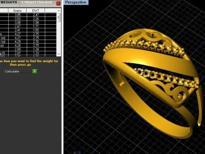 Ring carved pattern set 3D print model