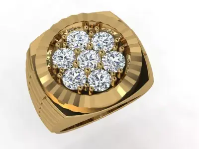 A Showcase of Luxury Men Rings Inspired by Watches  3D print model