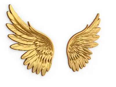 Wings Printable carved decor 05  3D print model