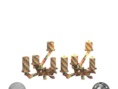 Handmade Driftwood Pillar 3D model