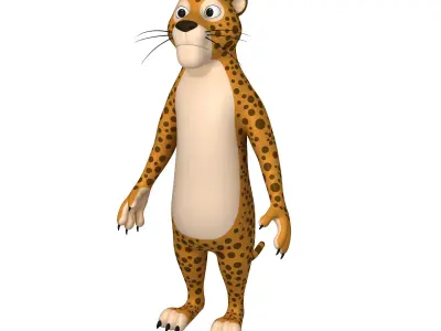 Leopard Cartoon 3D model
