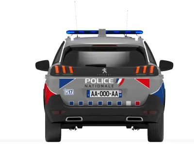 Police Peugeot 5008  3D model