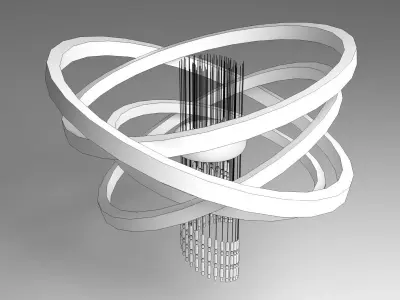  Crystal Chandelier with Ring  3D model