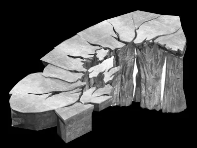 Stone Mountain - Broken Mountain 01 3D model