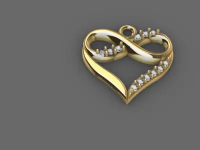 Pendant heart 3D model