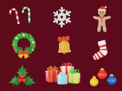 Christmas Decorations 3D model