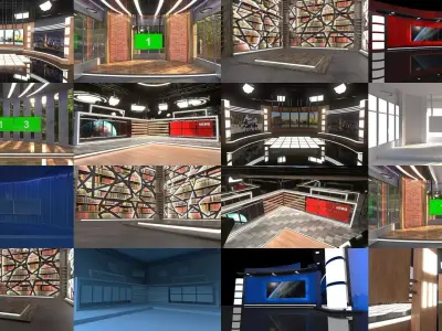 Virtual Broadcast Studio Vol4 3D Model Collection