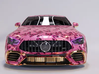 butterfly Mercedes AMG GT 63 S luxury 3D model