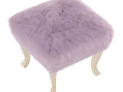 Homepop Decorative Square Ottoman 3D model